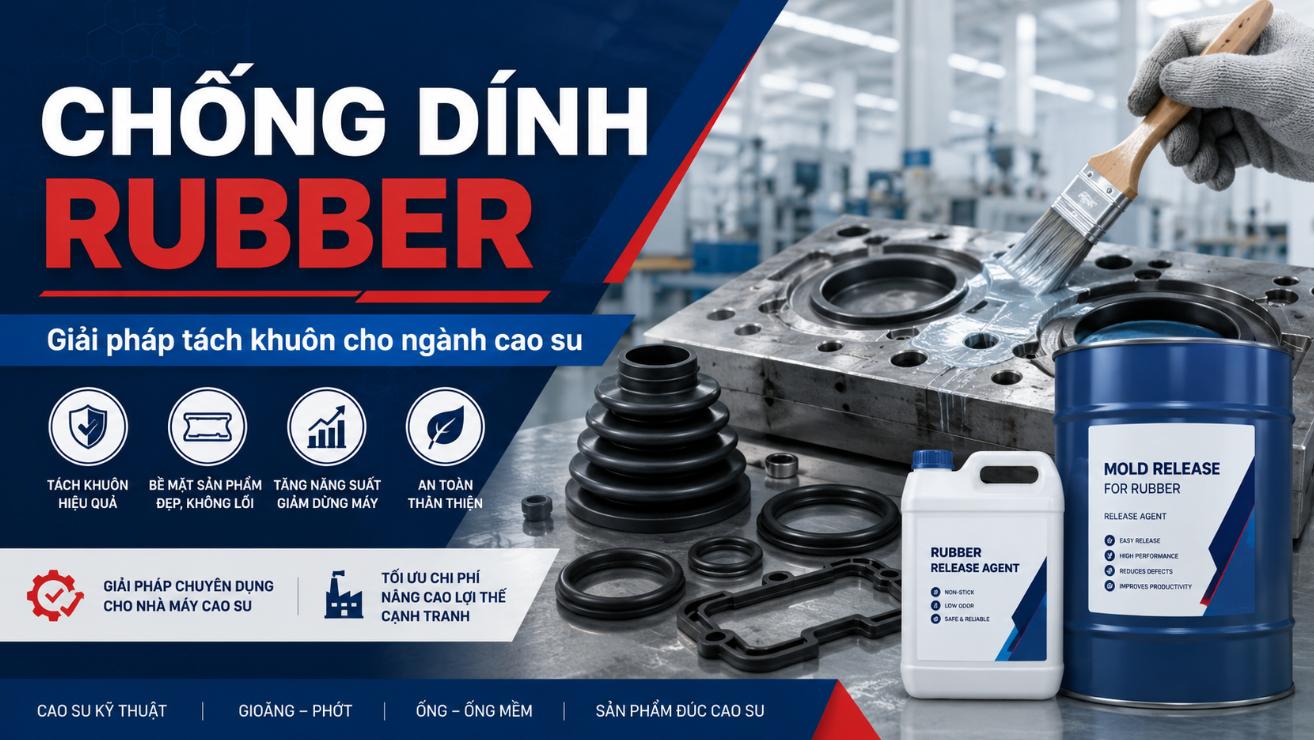 CHONG DINH RUBBER là nhóm chất chống dính, chất tách khuôn cho cao su, EPDM, HNBR, ACM, bladder, lốp xe và dây đai. Tìm hiểu các dòng GumiLease chuyên dụng.
