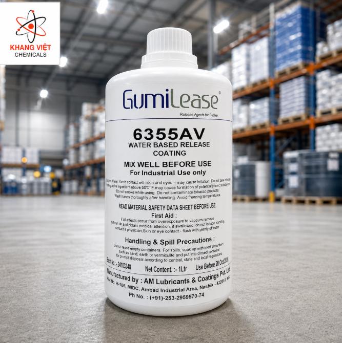 Gumilease 6355AV là lớp phủ tách khuôn bán vĩnh cửu gốc nước, chuyên dùng cho quá trình đúc các chi tiết cao su chống rung.
