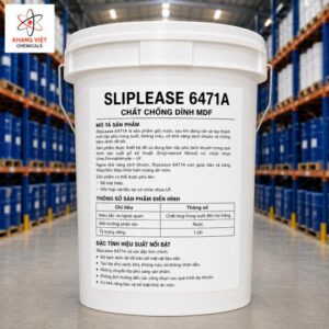 SlipLease 6471A là chất chống dinh MDF, lớp phủ tách khuôn gốc nước chuyên dùng trong sản xuất gỗ kỹ thuật có sử dụng nhựa Urea Formaldehyde (UF)