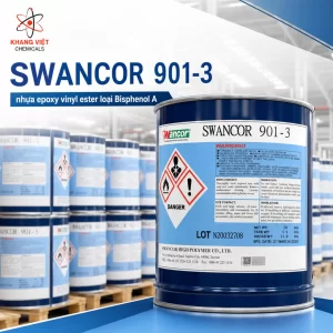 SWANCOR 901-3 là nhựa epoxy vinyl ester Bisphenol A kháng hóa chất, chống ăn mòn cao, dùng cho bồn chứa, đường ống và thiết bị composite FRP.