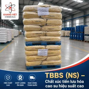 TBBS (NS) là chất xúc tiến lưu hóa cao su hiệu suất cao, phù hợp cho cao su thiên nhiên, cao su tổng hợp và sản xuất lốp xe, giúp cải thiện độ cứng, độ giãn và tính chất cơ học.